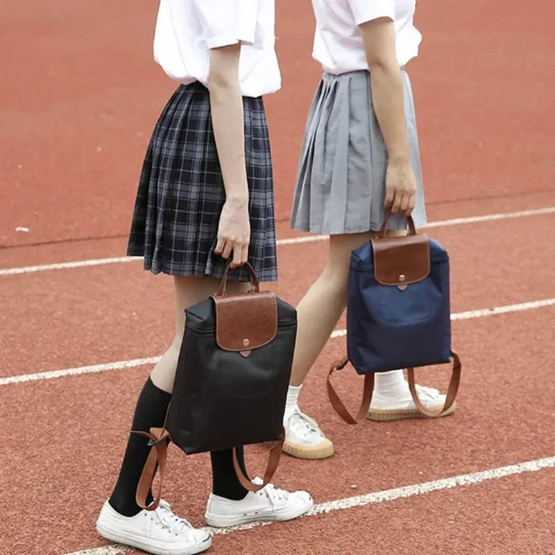 French backpack 70th anniversary embroidered nylon waterproof unisex large capacity urban minimalist style Luxury women girl bag