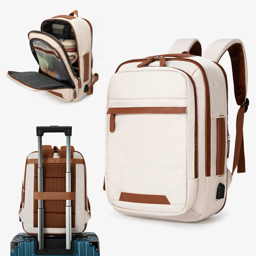High-Quality USB Rechargeable Backpack Men's Waterproof Bag Large Laptop Backpack Unisex School Bag Youth Backpack